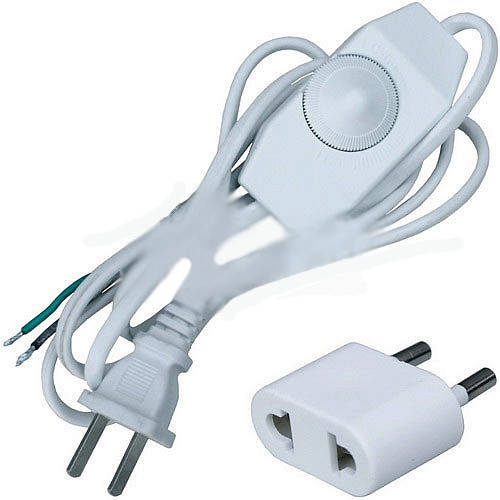 

Шнур сетевой для бра с выключателем-регулятором, 2х0.75мм CU, 1.5м, черный (белый)