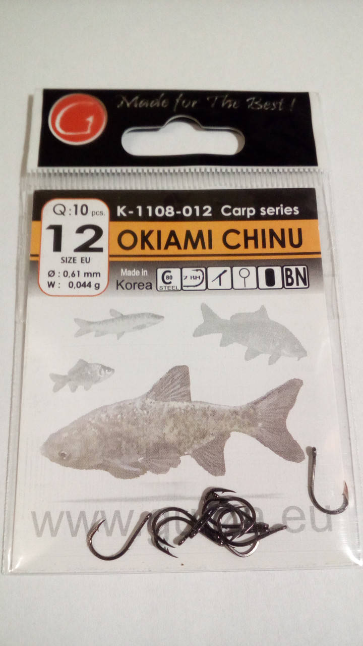 

Крючки Gurza Okiami Chinu Size EU #12 уп. 10 шт.
