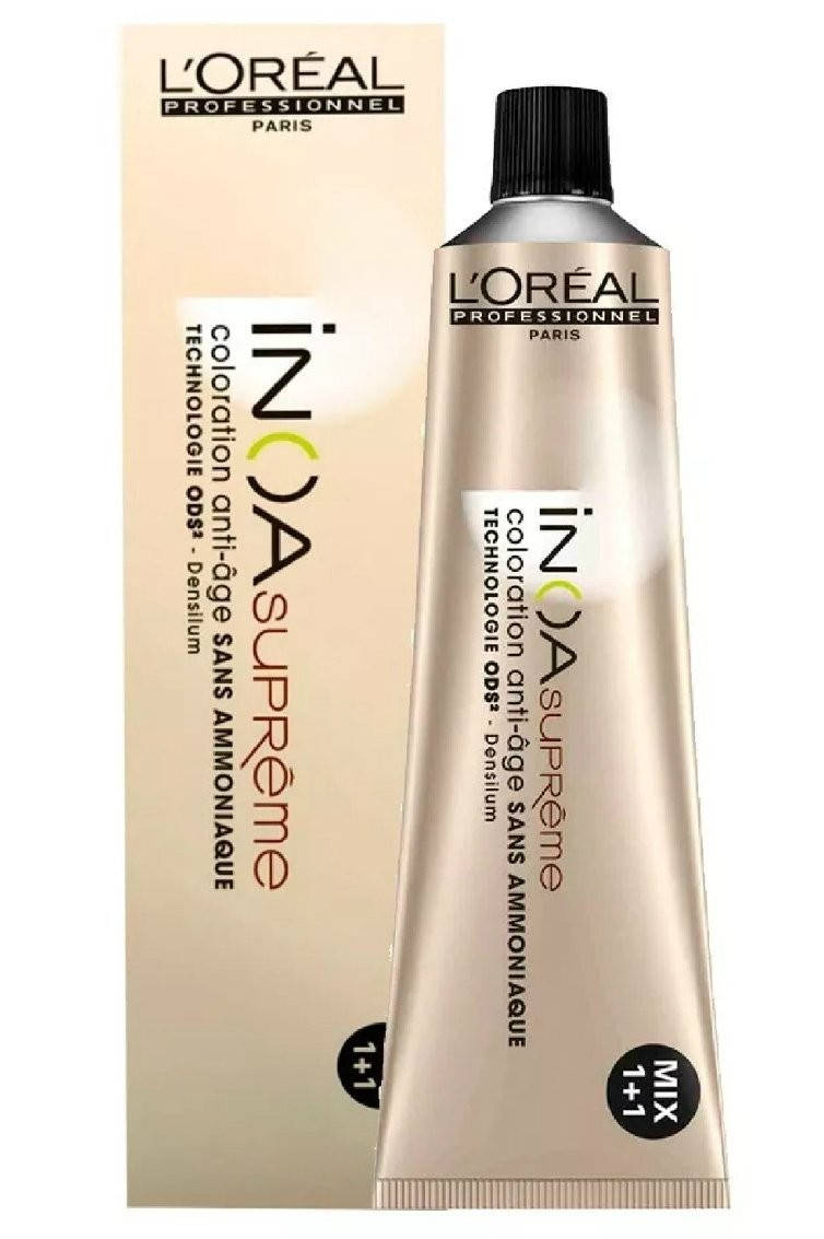 

Стойкая краска для седых волос L'Oreal Professionnel Inoa Supreme без аммиака