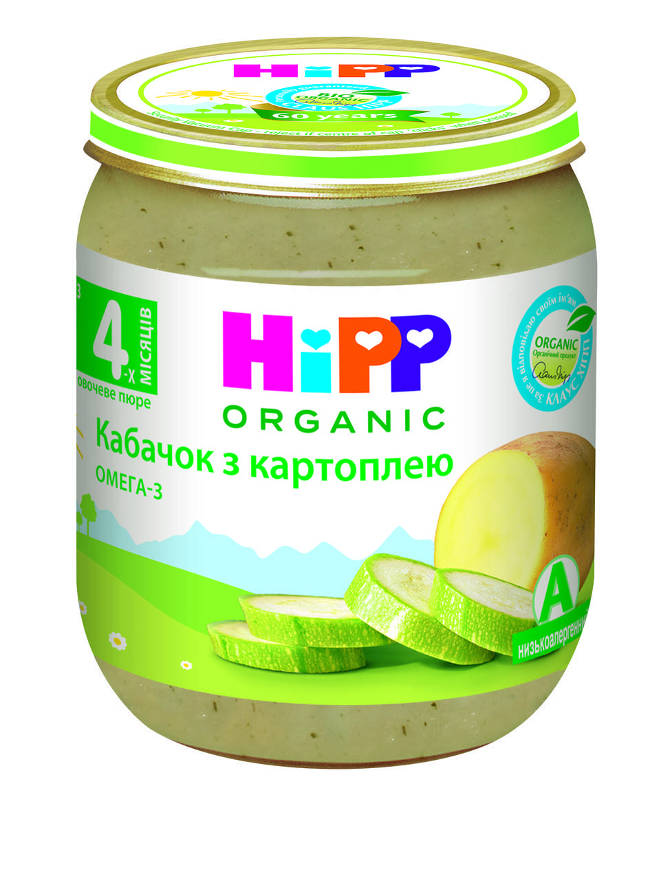 

Пюре Кабачок с картофелем Hipp, 125г