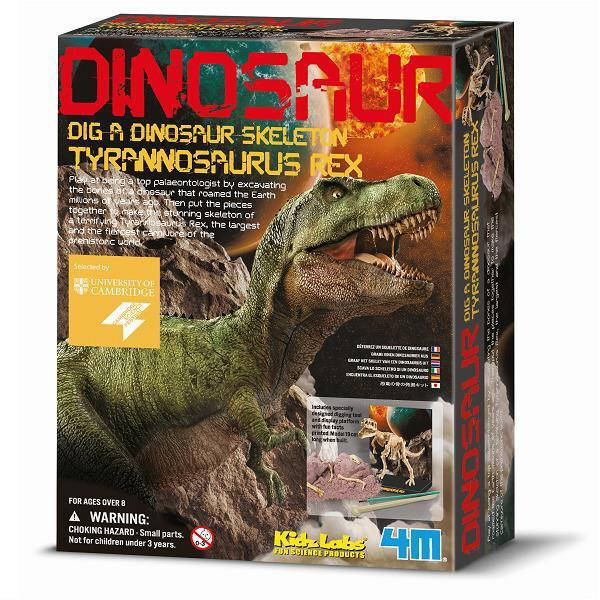 

Детский набор для раскопок 4M Скелет тираннозавра, гипсовый блок со скелетом динозавра