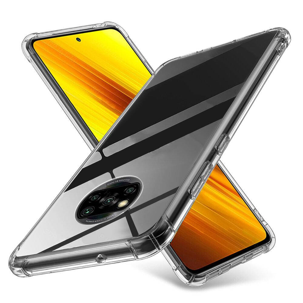 

Силиконовый противоударный прозрачный чехол для Xiaomi Poco X3 (бампер)