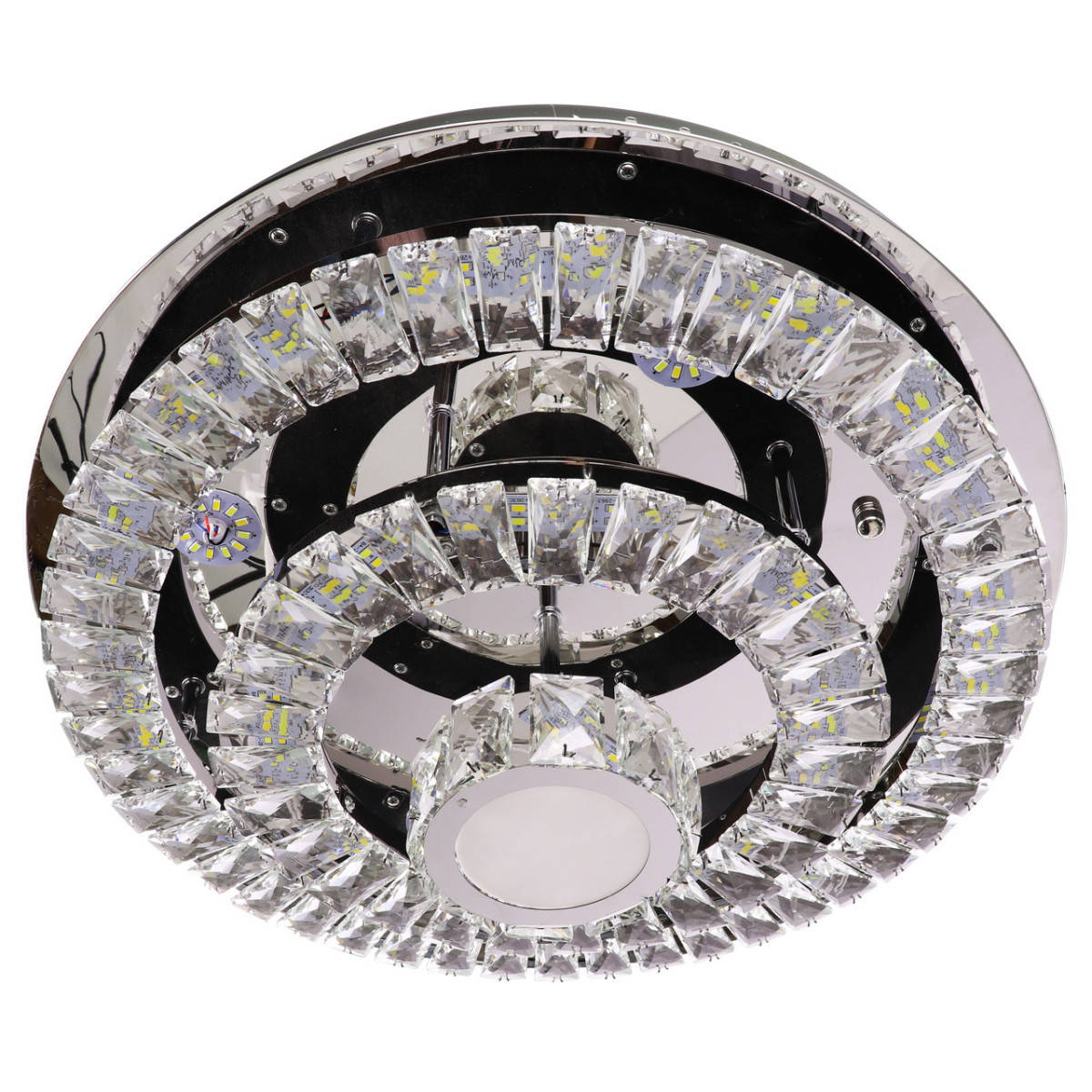 

Люстра потолочная хрустальная LED с пультом C1793/500 Хром 19х50х50 см.