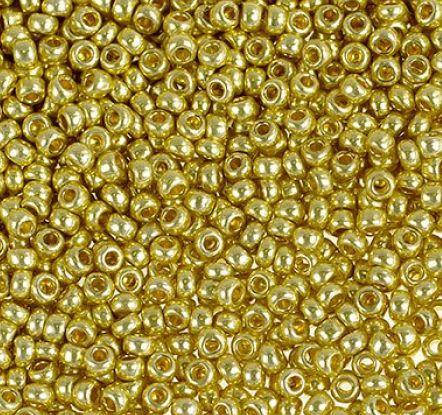 

Бисер металлированный цвет желтое золото /18181, 50гр