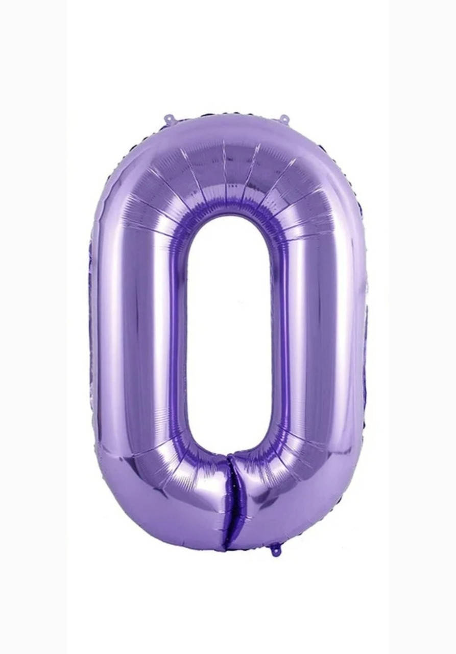 

Фольгована цифра Slim STAR фіолетовий "0" 40" (102см) в упаковці, Фиолетовый