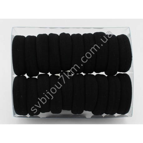 

Резинка для волос микрофибра черная оптом "Microfiber Hair Band", Черный