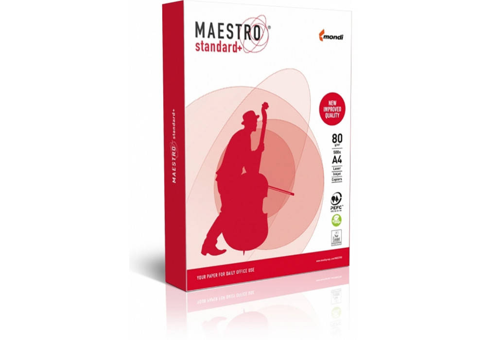 

Папір А4 Maestro Standard+ п.80. 500 л. (клас-B+)