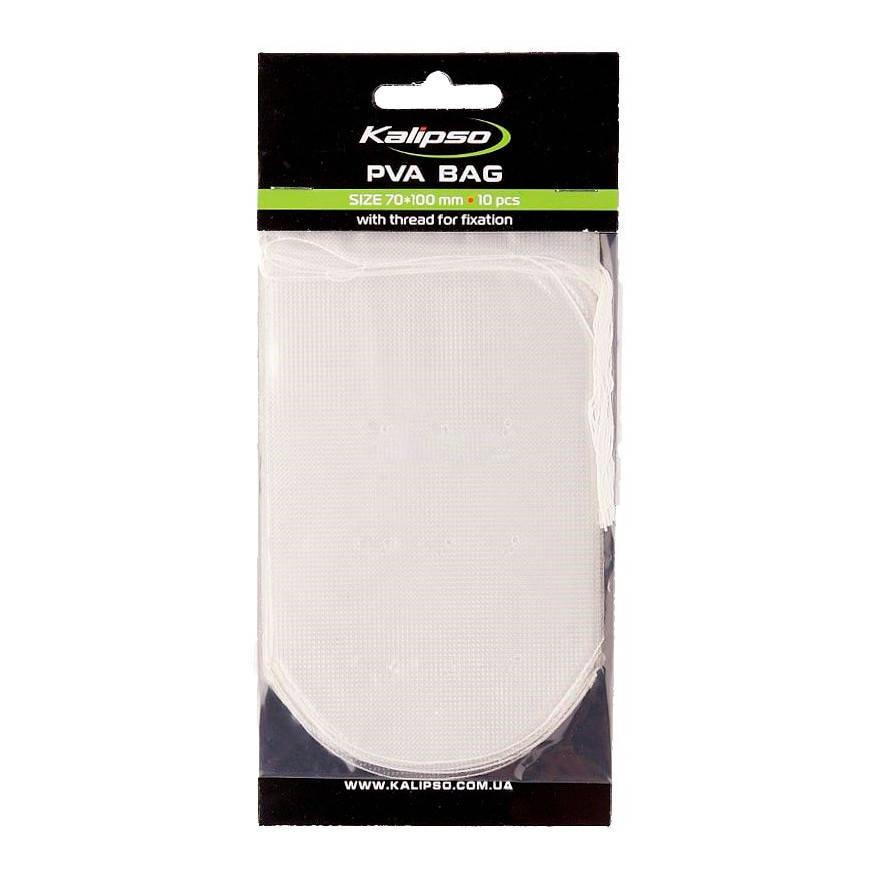 

Пакет ПВА растворимый для прикормки Kalipso Bag с ниткой 70 х 120 10шт