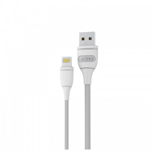 

Кабель USB Aspor AC-02Plus Lightning 2.1A 2м White, Белый