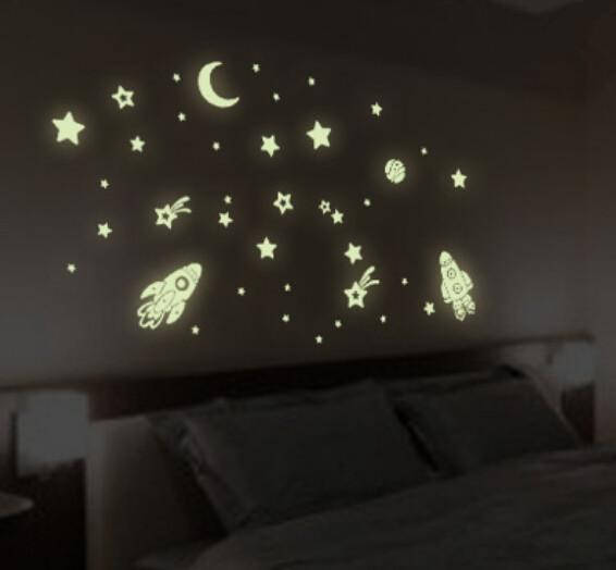 

Светящиеся в темноте наклейки РАКЕТЫ САЛАТОВЫЕ, Желтый