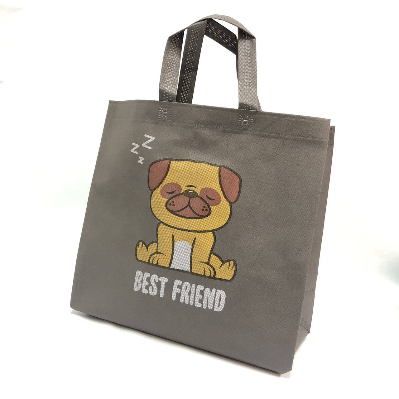 

Эко сумка 37*34 см Бест Френд Серая