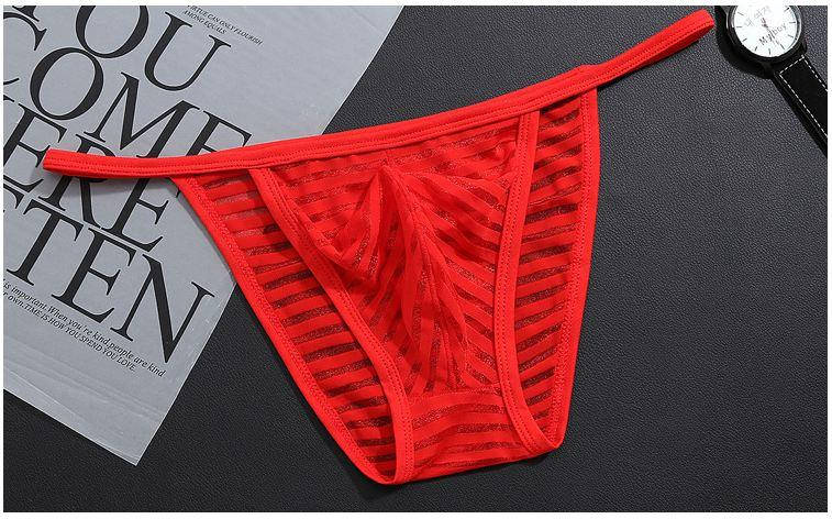 

Мужские трусы Бикини BGstyle сетка Red (XL), Красный