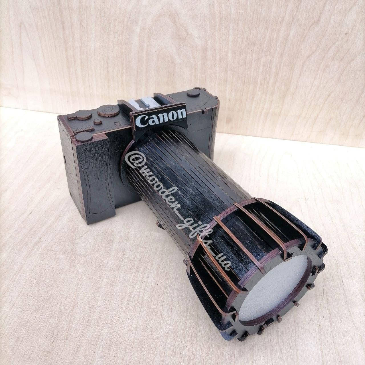 

Сувенир фотоаппарат мини бар из дерева оригинальный подарок фотографу