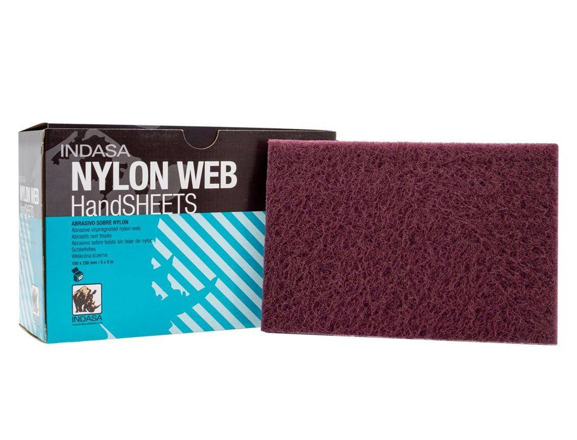

Скотч-брайт Indasa Nylon Web VF 150*230мм P360-400 красный