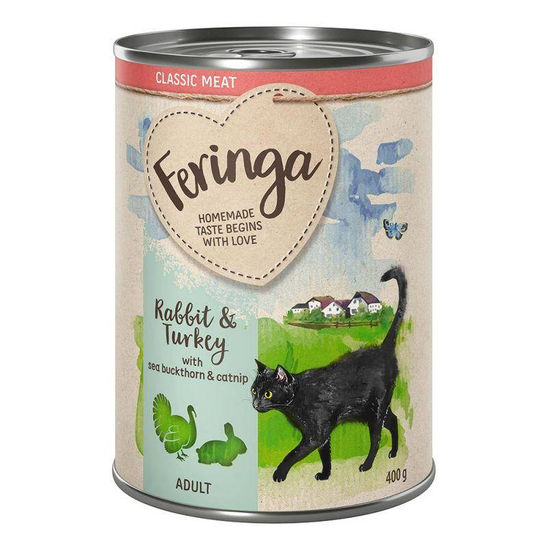 

Консервы для кошек Feringa Classic Кролик и Индейка (400г)