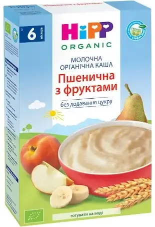 

Молочная органическая каша HiPP ( Хипп) 250 г Пшенична з фруктами