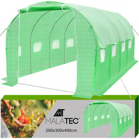 

Теплица парник 12m² (4x3x2м) Мalatec, Зелёный
