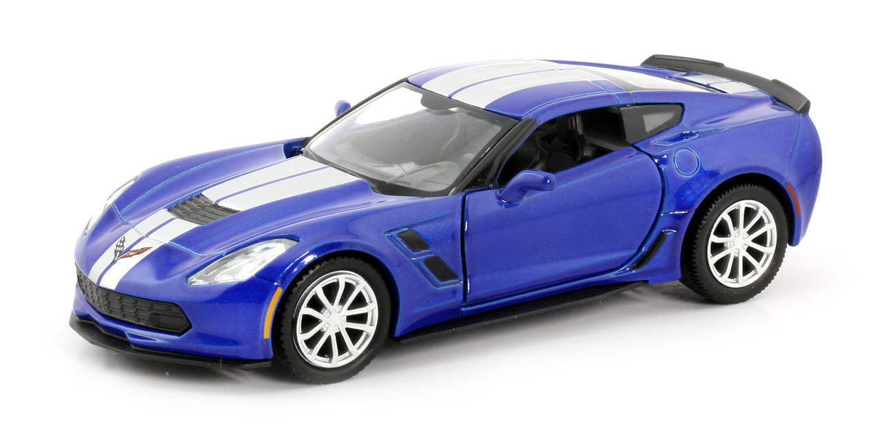 

Автомодель Uni-Fortune CHEVROLET CORVETTE GRAND SPORT, синяя с полосками (554039С), Синий