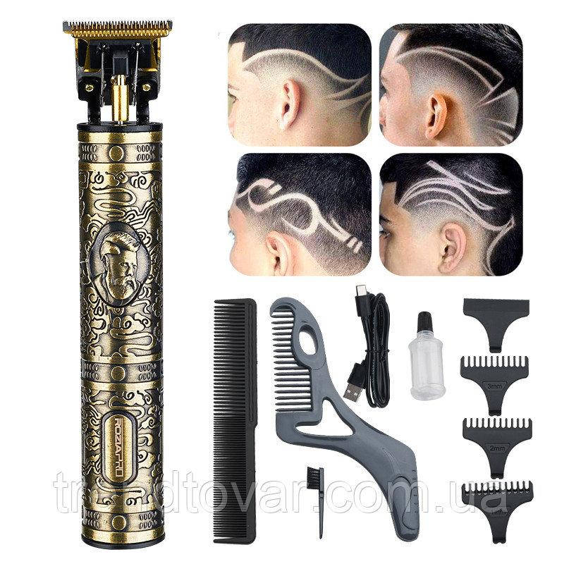 

Машинка-триммер для стрижки волос, бороды, усов аккумуляторная ROZIA PRO HQ-273 (металический корпус)