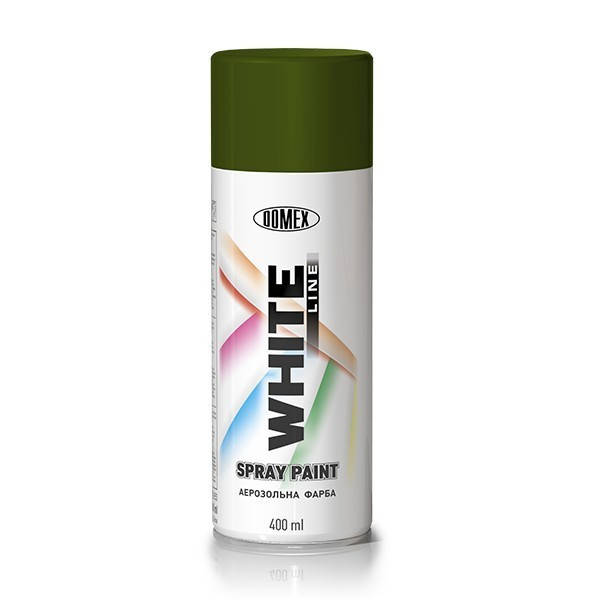 

Аэрозольная акриловая краска Domex White Line-RAL6009 Хаки Глянцевая 400мл