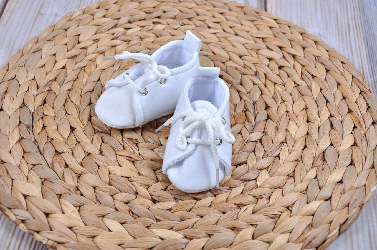 

Пинетки хлопковые, белые 6-12 мес., Белый