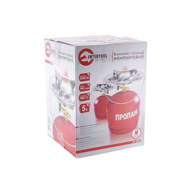 

Комплект газовый кемпинговый 5 л. INTERTOOL GS-0005