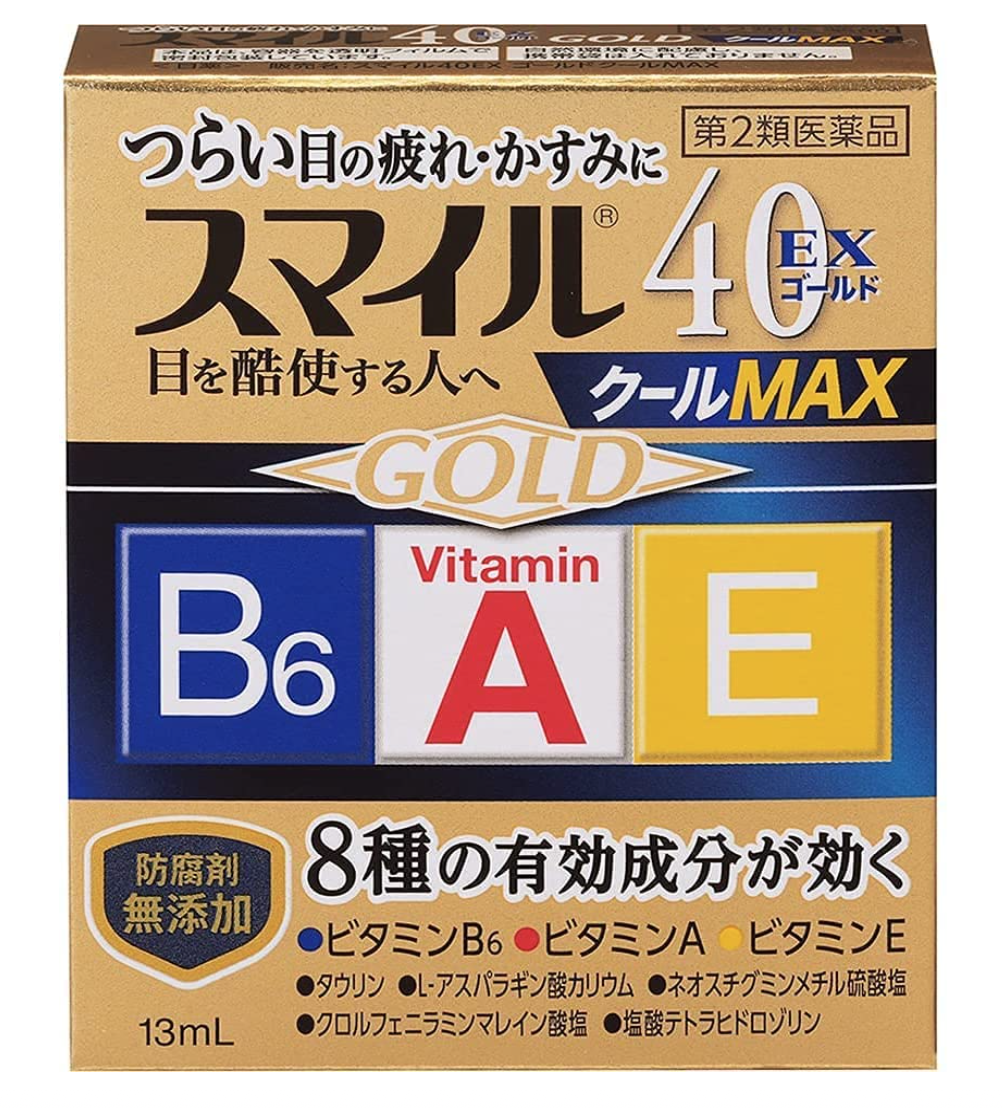 

Глазные капли LION Smile 40 EX GOLD Cool-max, 13 ml