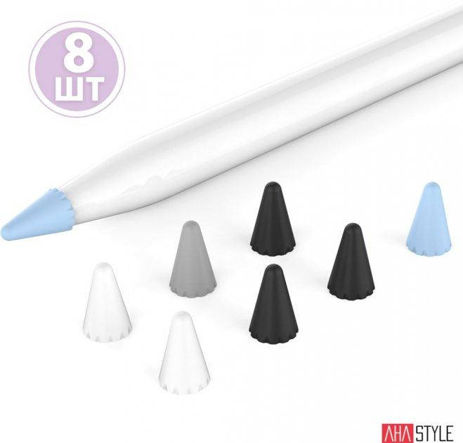 

Силиконовые чехлы для наконечника AhaStyle для Apple Pencil (1‑го и 2-го поколения) комплект 8 шт, набор №3