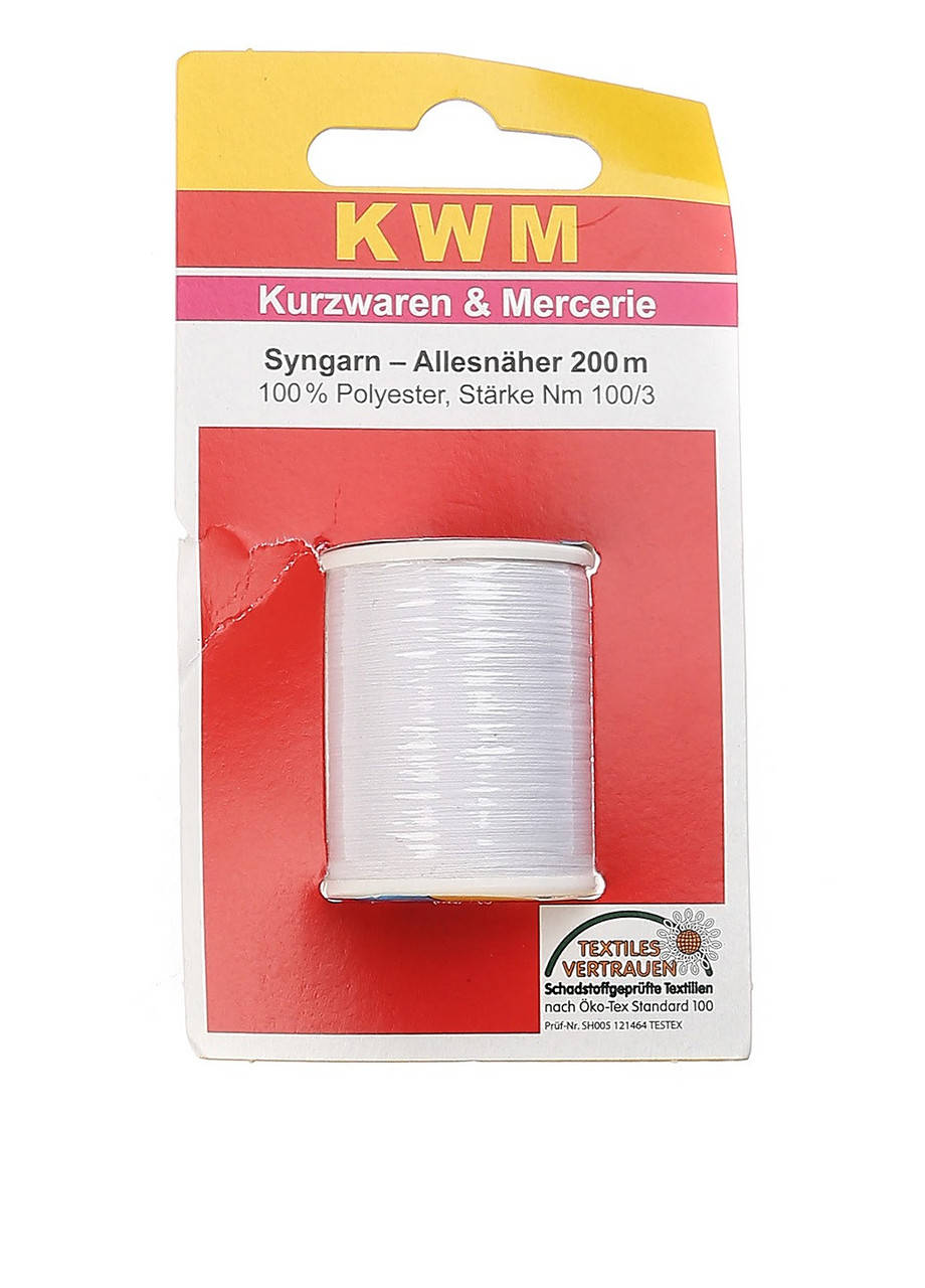 

Швейная нить Nm 100/3 200м KWM - белый K02-110037