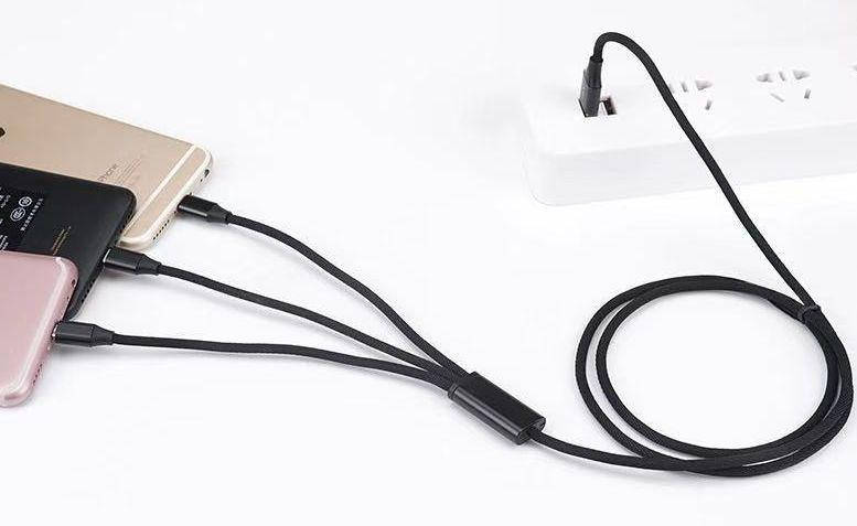 

Кабель для зарядки телефона +оплетка 3в1 USB -> MicroUSB/ TYPE-C/айфон