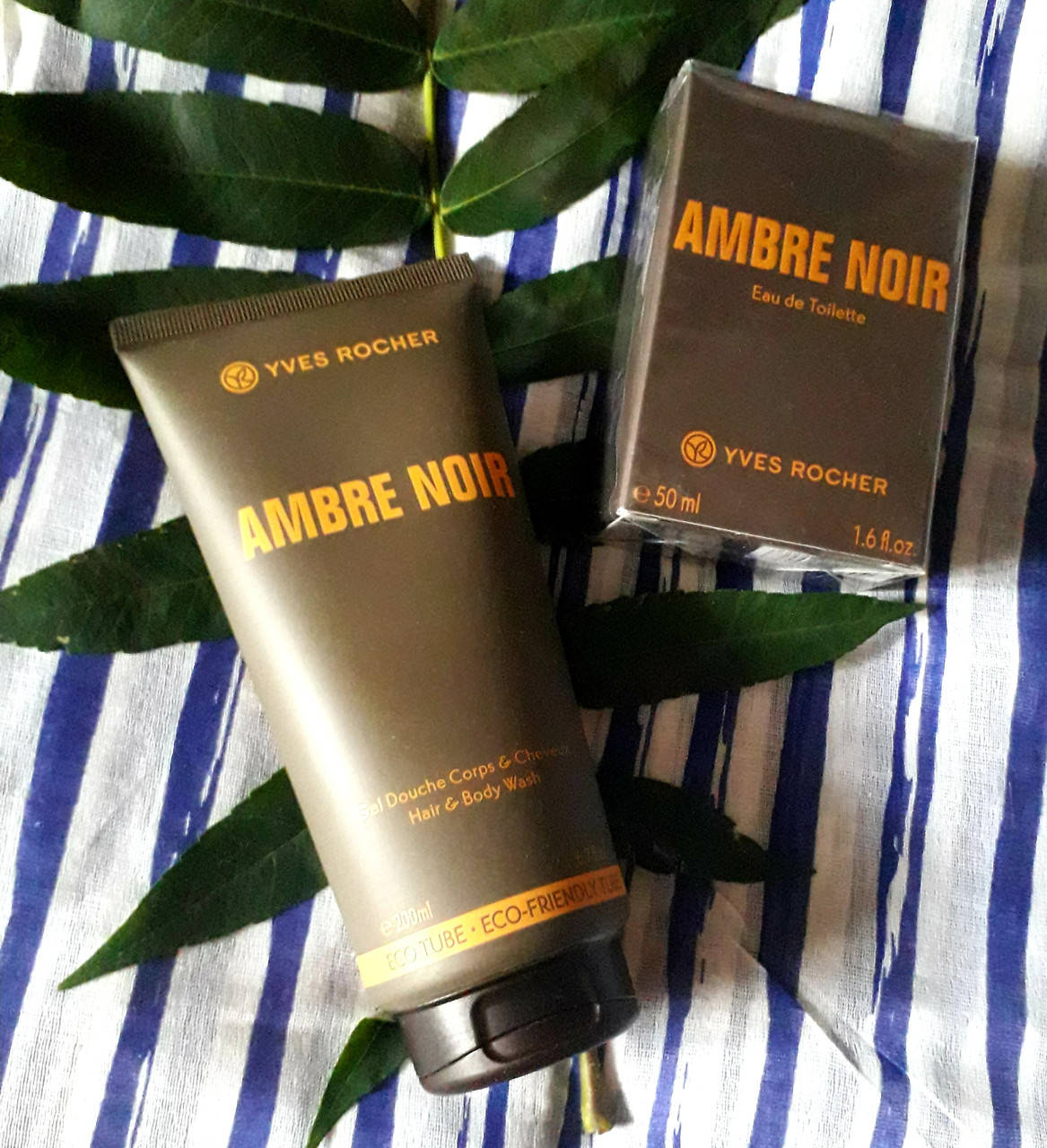 

Мужской парфюмерный набор Ambre Noir: гель для тела и волос 200 мл и туатетная вода, 50 мл Ив Роше