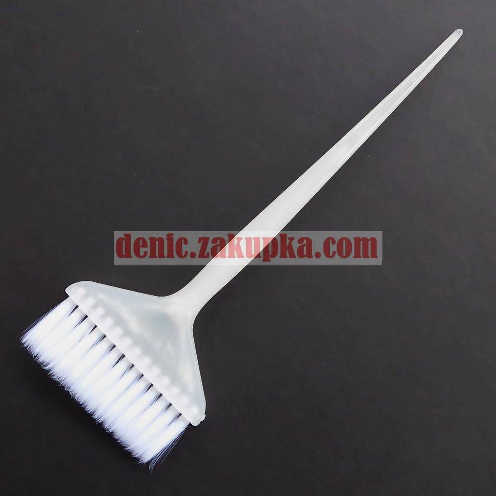 

Кисть для окрашивания волос профессиональная широкая 75 мм белое Моноволокно "ДенІС professional" белая, Белый