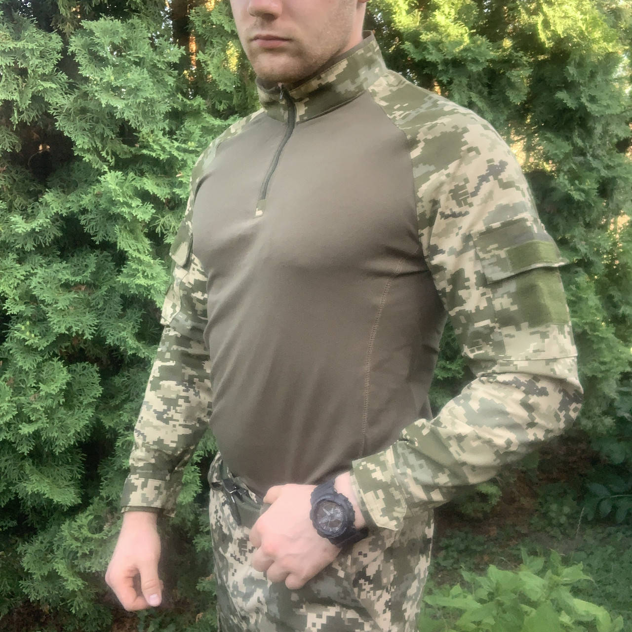 

Рубашка пиксельная Убакс, Рубашка пиксель тактическая Ubacs, летние военные рубашки для армии ВСУ, Песочный