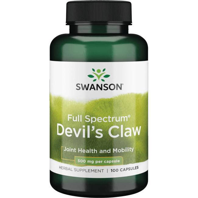 

Коготь дьявола, Swanson, Devil's Claw, 500 мг, 100 капсул