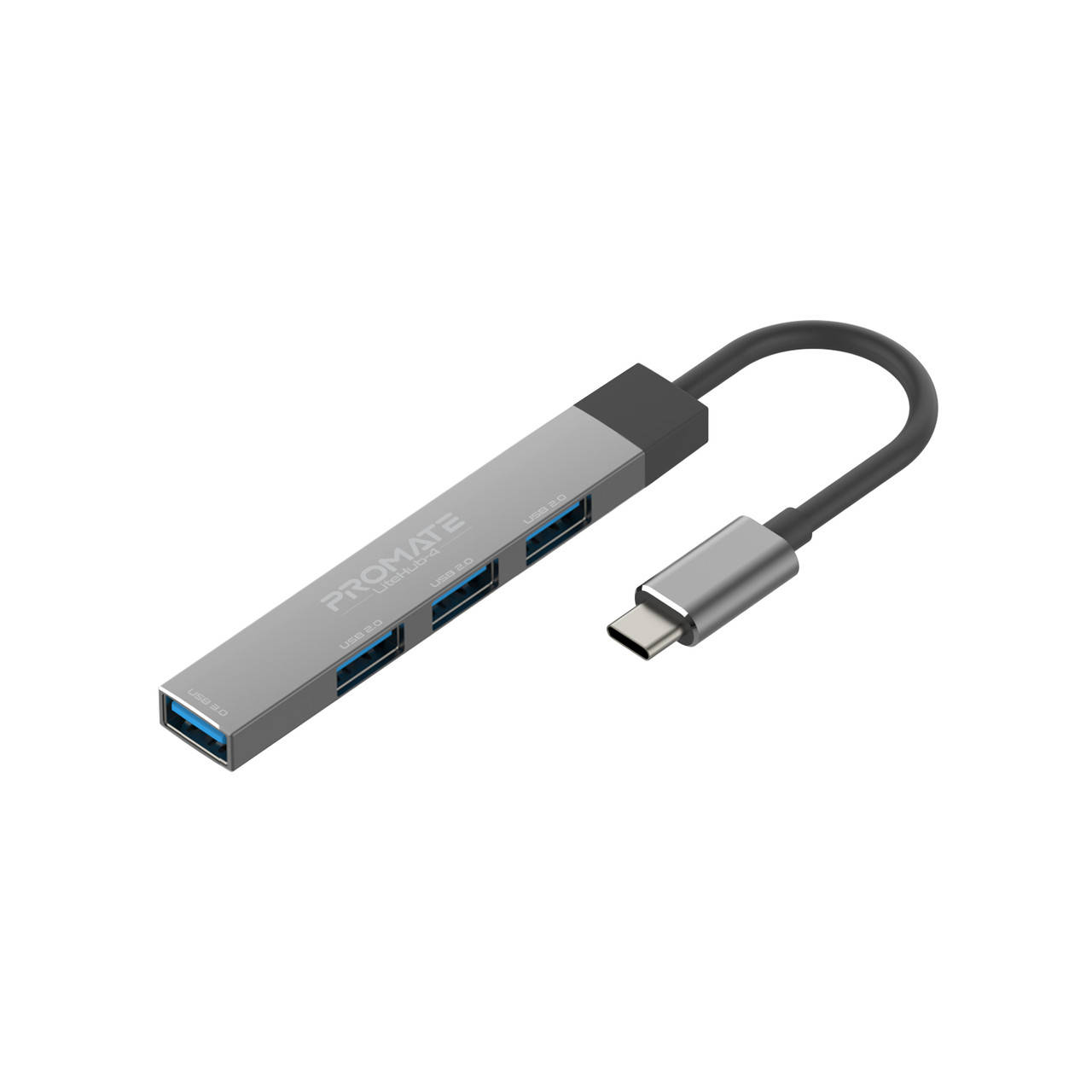

USB-С Promate LiteHub-4 3xUSB 2.0 + USB 3.0 Grey