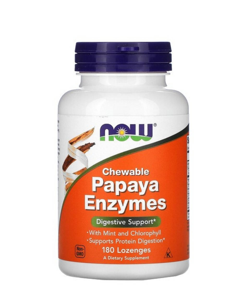 

Ферменты папайи, Papaya Enzymes Now foods 180 пастилок