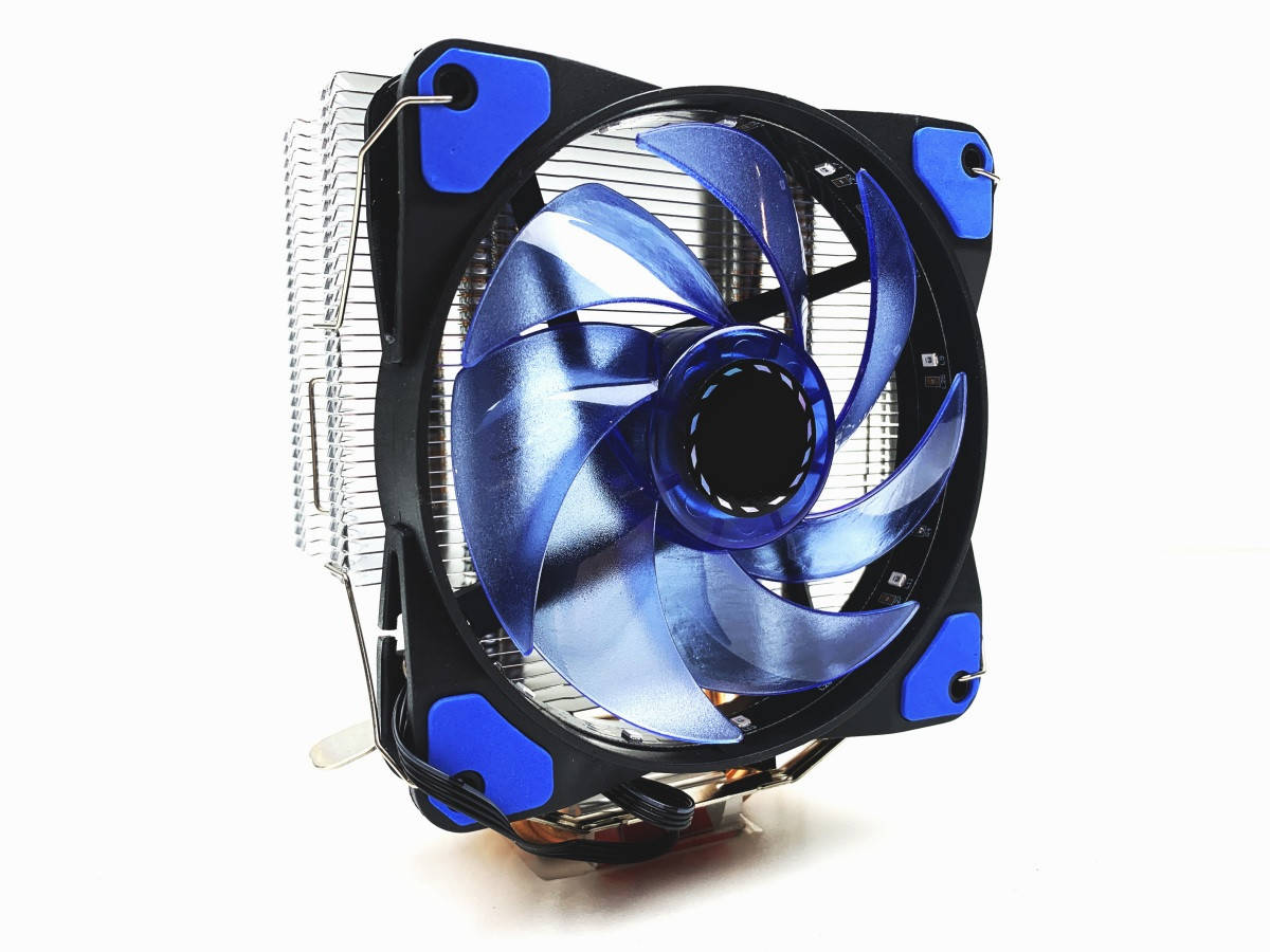 

Кулер для процессора AMD/Intel TRY Tower D2 130W FAN120мм LED 4pin PWM 4 тепл. трубки синий новый