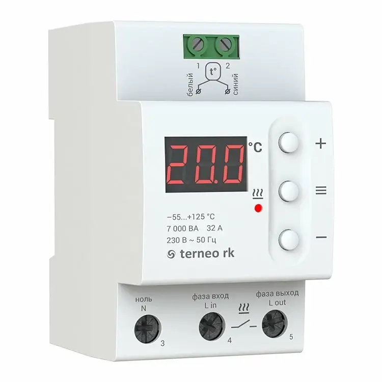 

Терморегулятор Terneo RK 32А 7000ВА terneo rk 4820120220166