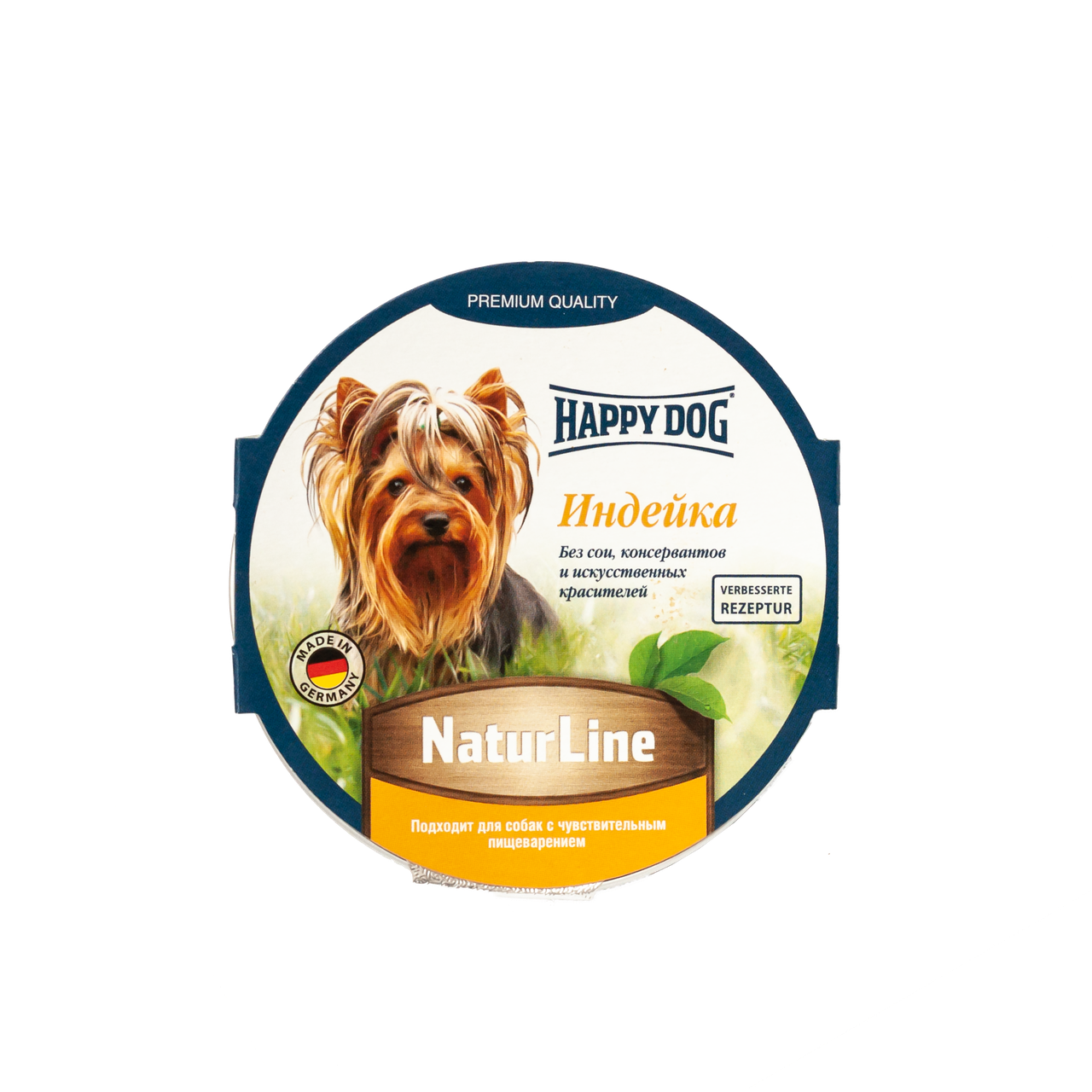 

Вологий корм Happy Dog Happy Schale NaturLine KalbReis для собак у паштеті з індичкою, 85 г,