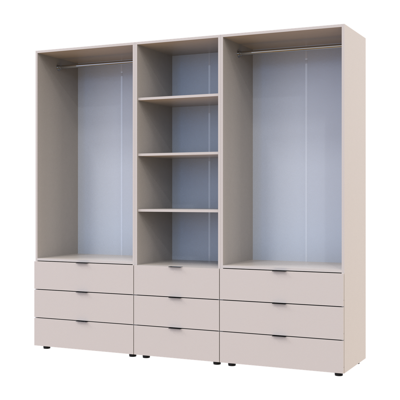 Шафа для одягу Doros Гелар Кашемір 2+2ДСП з пеналом 215х49.5х203.4 (42005177) 3