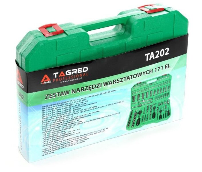 

Набор инструментов профессиональный Cr-V 4-32 мм 108 ед. Tagred Professional