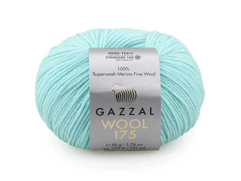 

Gazzal Wool 175, Светло-бирюзовый №321, Голубой