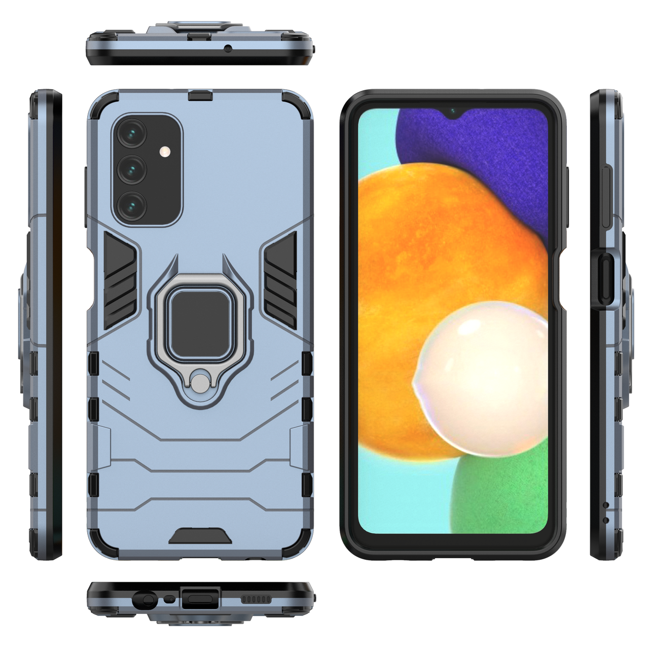 

Бронированный чехол для Samsung Galaxy A13 5G A136 с кольцом Navy Blue, Голубой