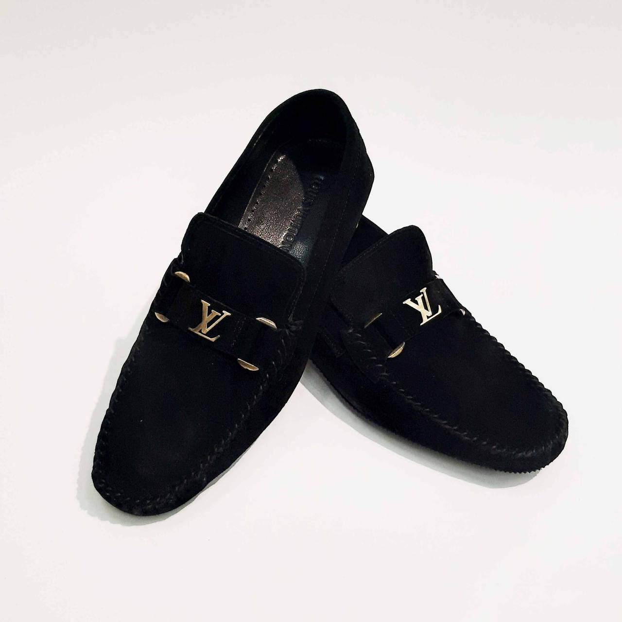 

Мокасины мужские L. Vuitton 277041_черный замш