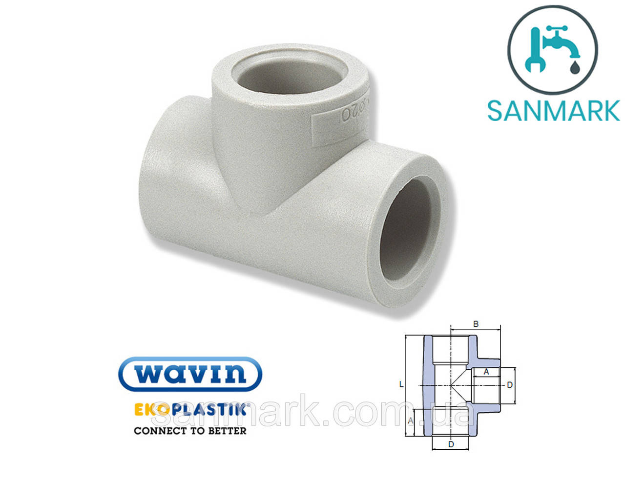 

Тройник EKOPLASTIK WAVIN 20х20х20 (STK020XXXX)