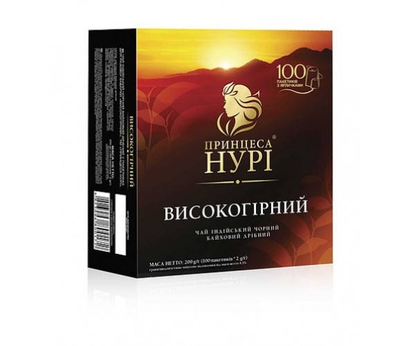 

Чай індійський чорний байховий дрібний у пакетиках «Високогірний», 200 г ТМ «Принцеса НУРІ»