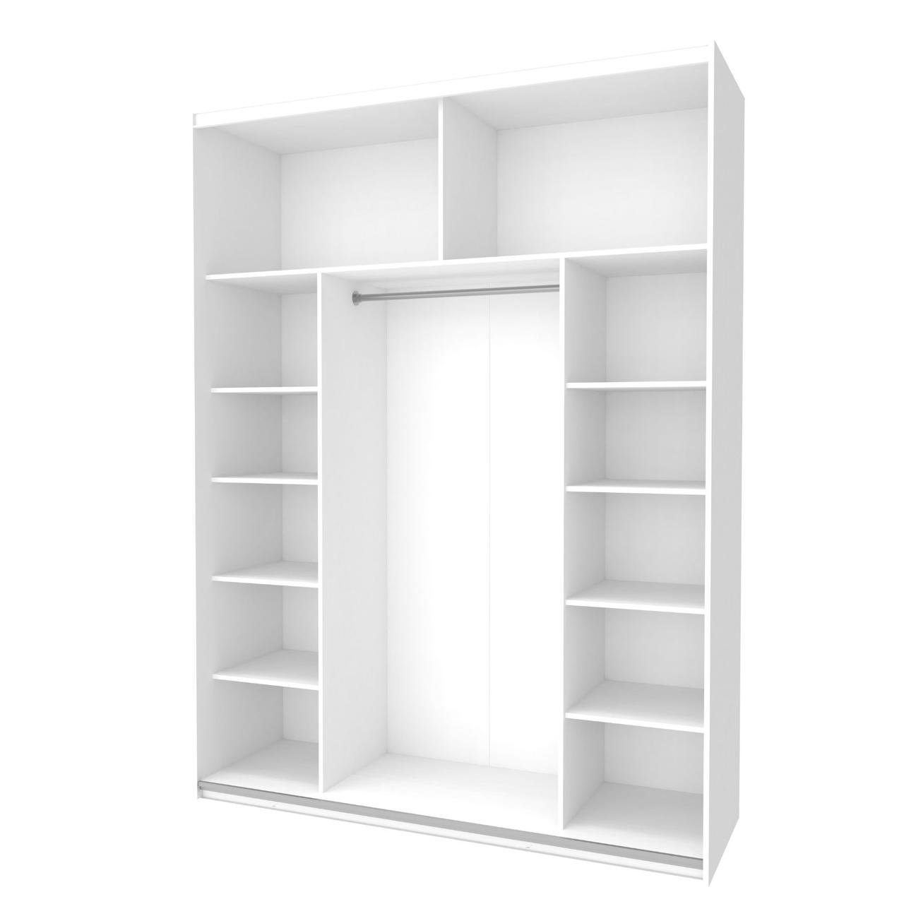 Шафа купе Doros G-Caiser Білий / Білий 2 ДСП / 3 частини 180х60х240 (42002108) 3