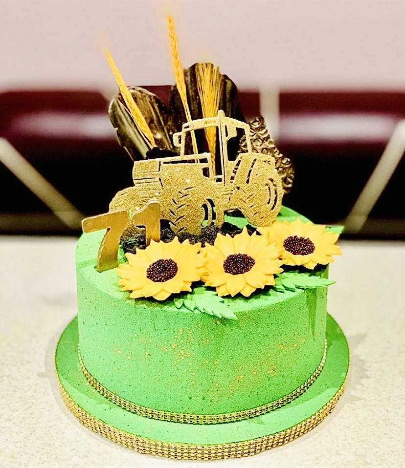 

Топпер трактор , Топпер золотой трактор на торт