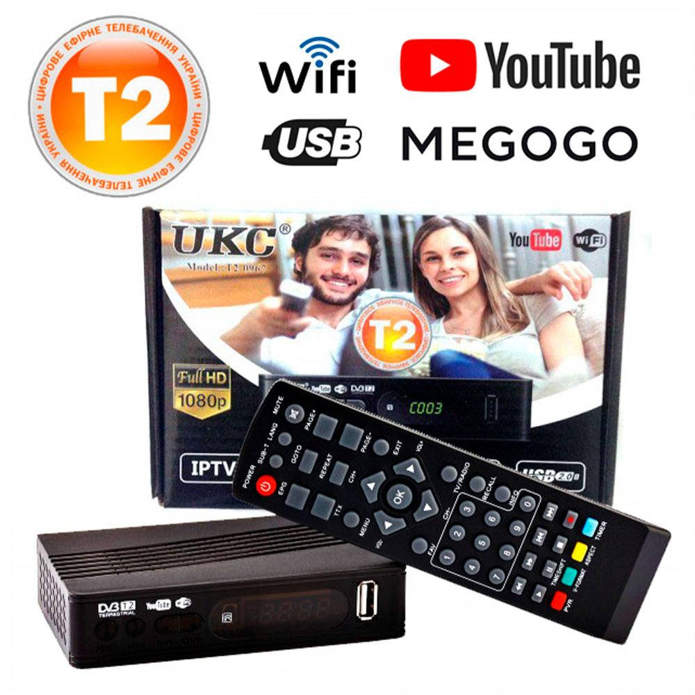 

Цифровой тюнер UKC DVB-T2 0967 с поддержкой wi-fi адаптера и пультом