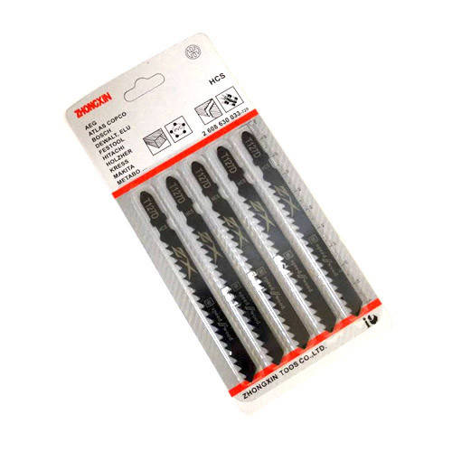 

5x пилка, полотно для электролобзика по дереву, T127D, HCS-сталь